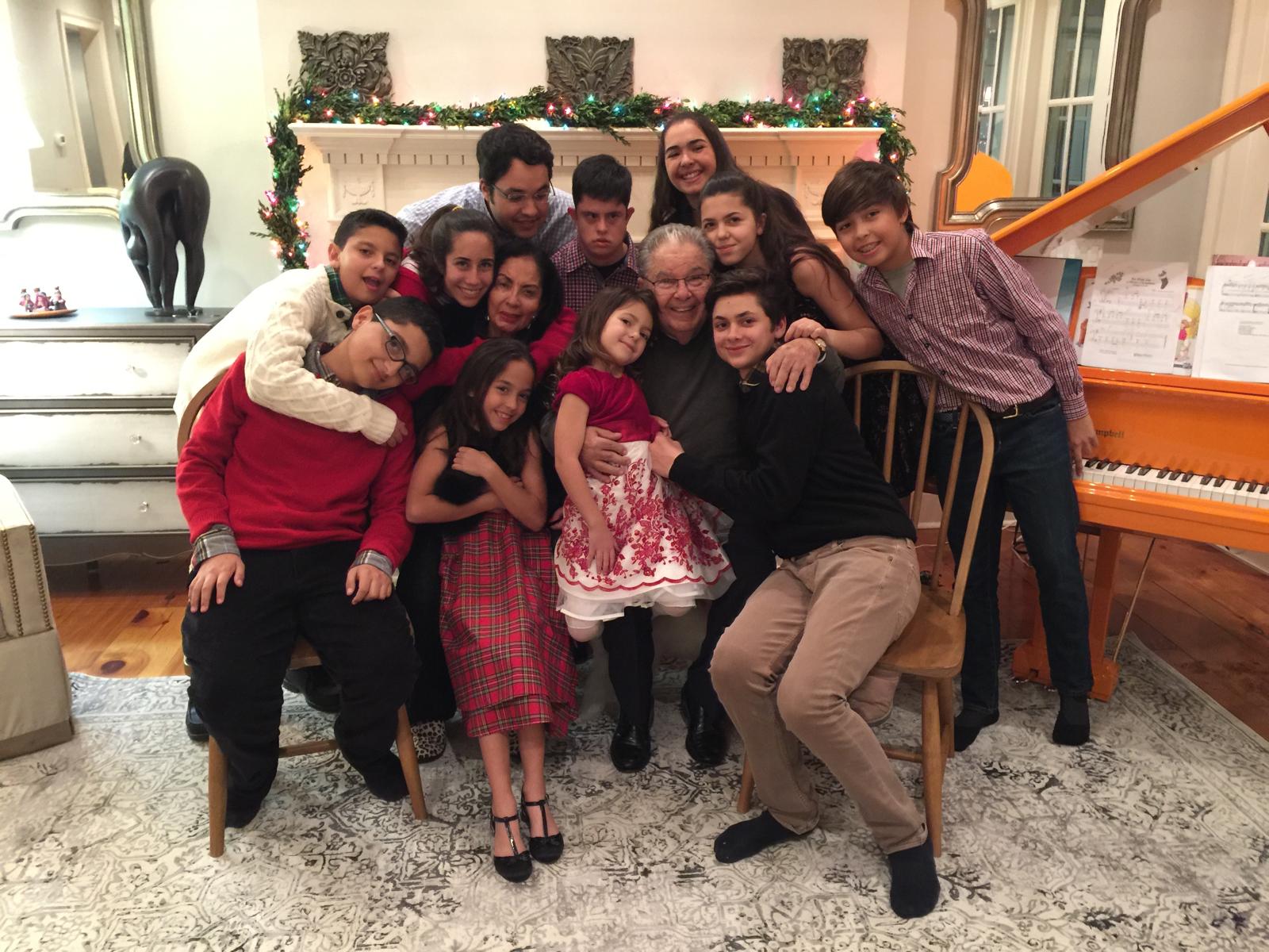 Consuelo with her grandchildren