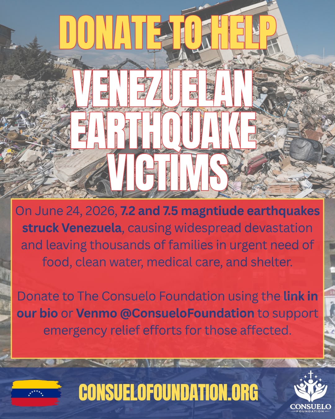 Donate to Help Venezuelan Earthquake Victims